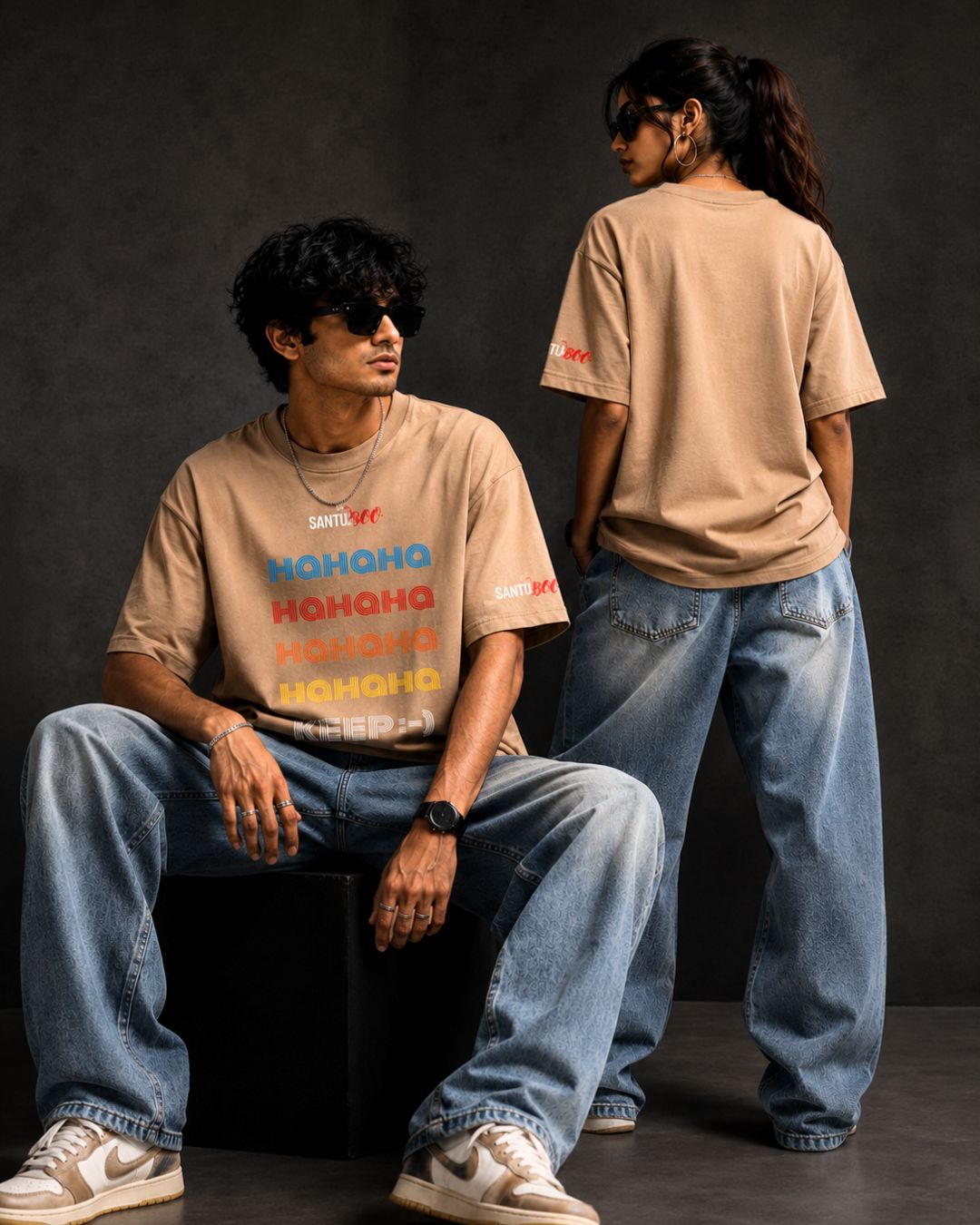 HAHA UNISEX OVERSIZE TEES