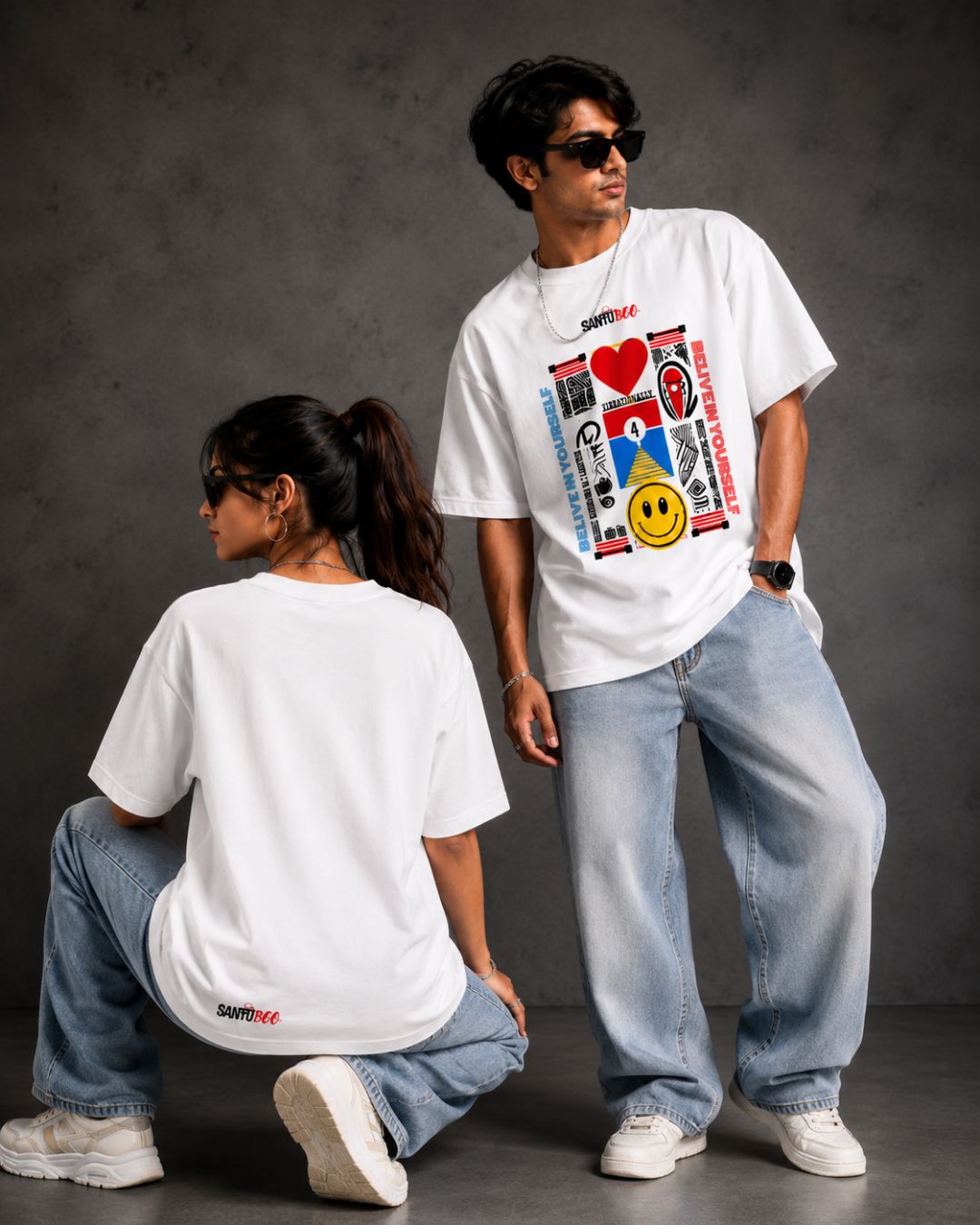 BELIEVE UNISEX OVERSIZE TEES