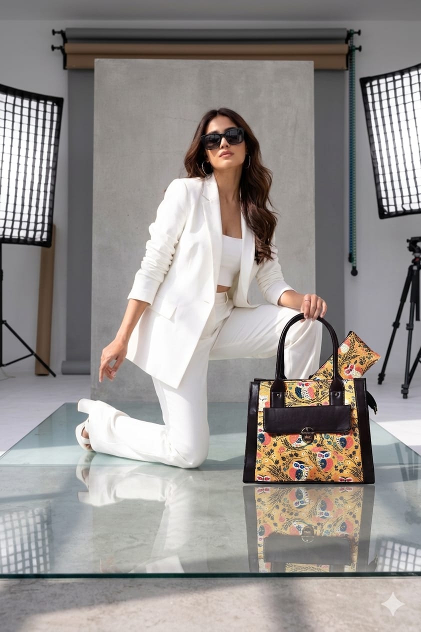 Venice yellow floral tote